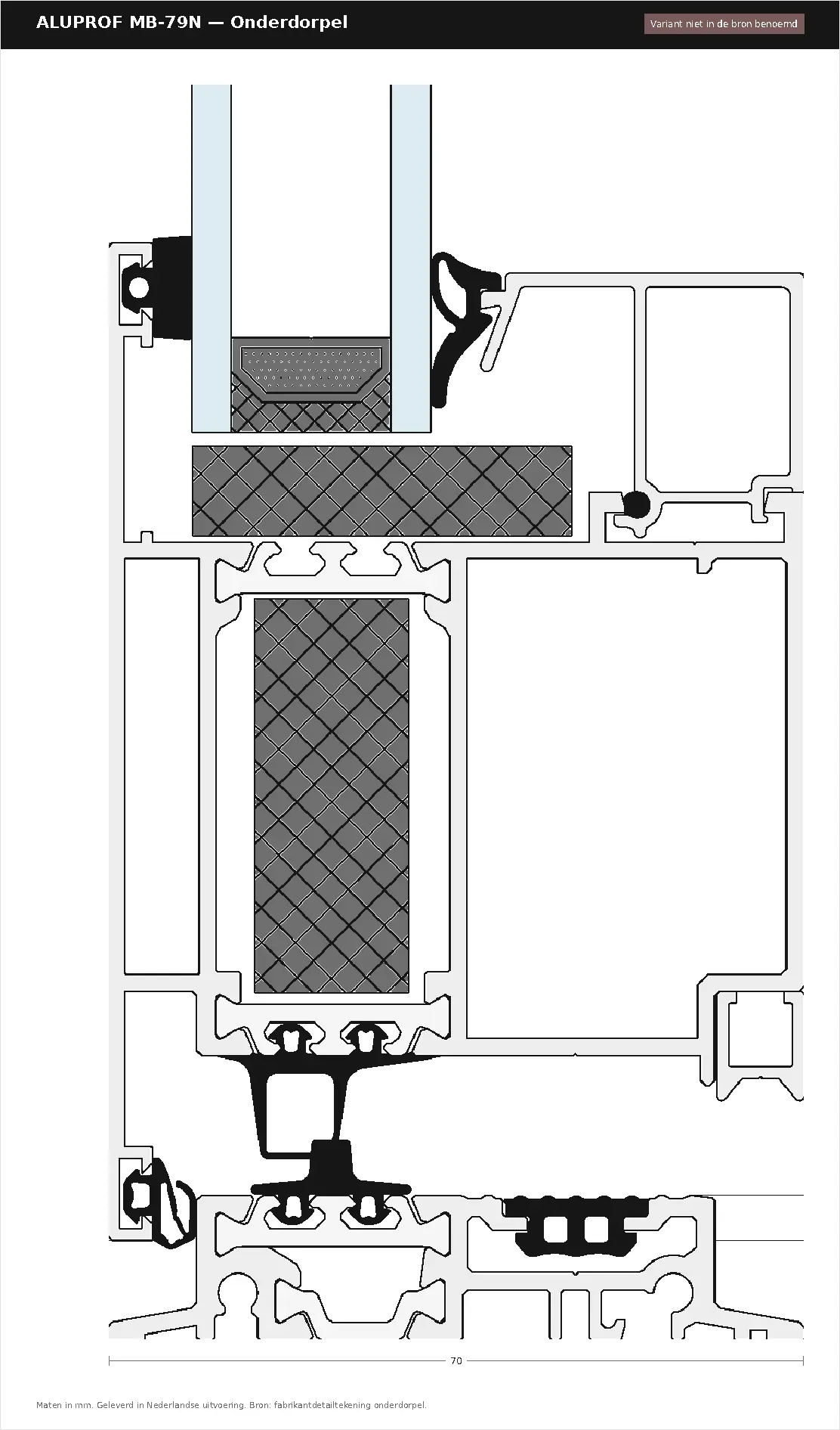 Detailtekening Onderdorpel van Aluprof MB-79N, blad 1