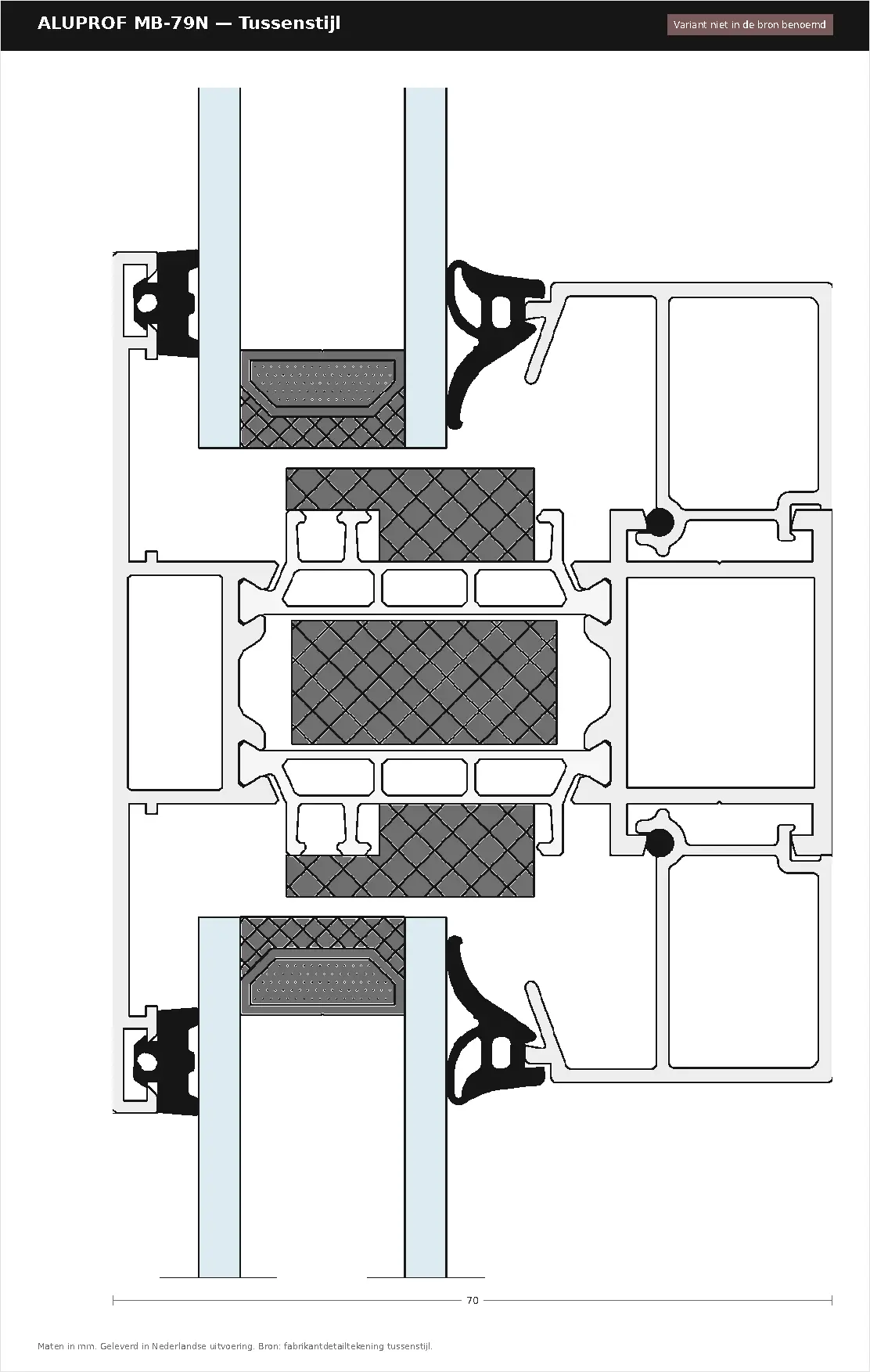 Detailtekening Tussenstijl van Aluprof MB-79N, blad 1
