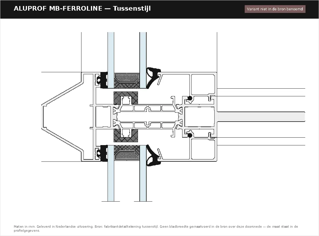 Detailtekening Tussenstijl van Aluprof MB-Ferroline, blad 1